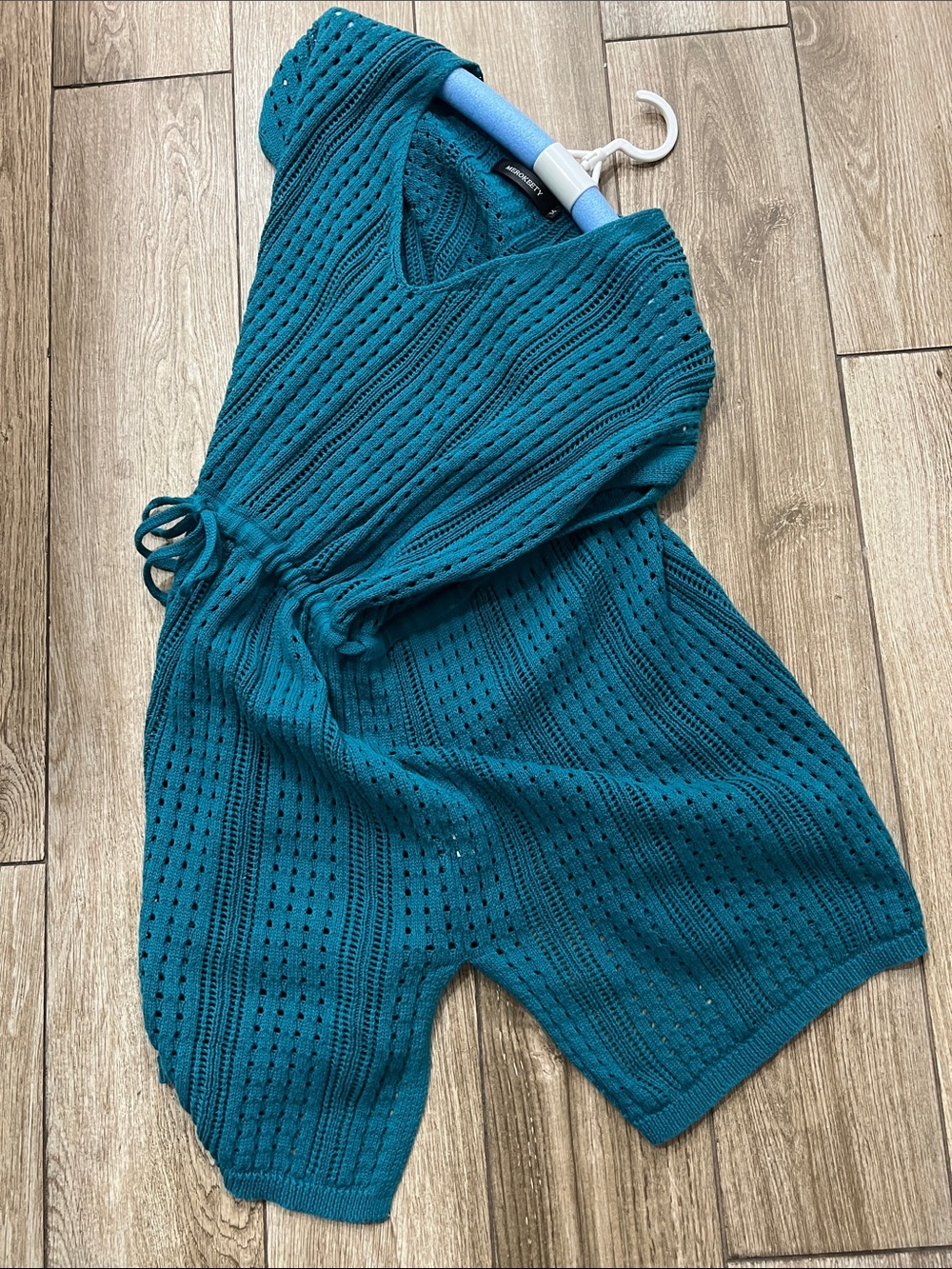Turquoise Blue Crocheted Swimsuit Cover-up Sz Medium